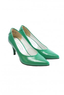 Pantofi Stiletto Verzi din Piele Naturala Model LPF417 Verde